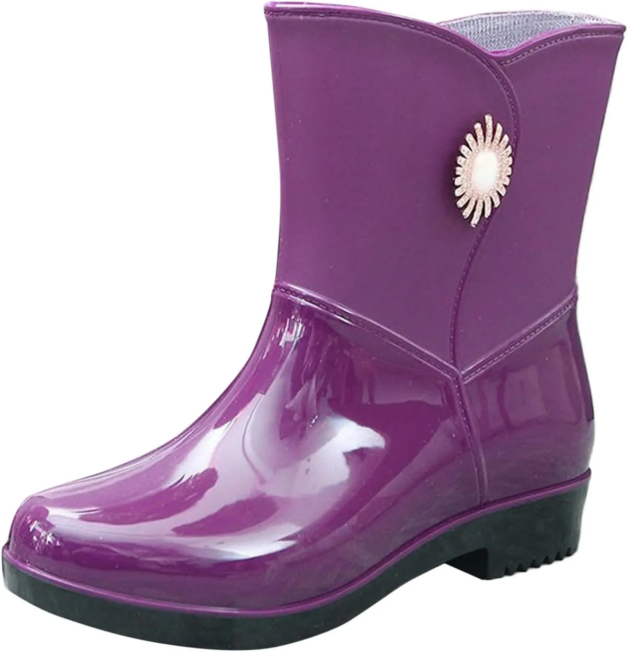 Womens Rain Boots Womens Rubber Boots Slip-Resistant Outdoor for Boating Fishing Gardening Farming Rain Shoes