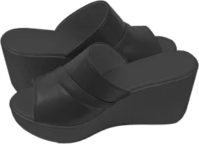 Women's Summer Wedge Slippers Open Toe Casual Sandals Comfortable Beach Walking Shoes Lightweight Platform Design for Travel and Daily Wear