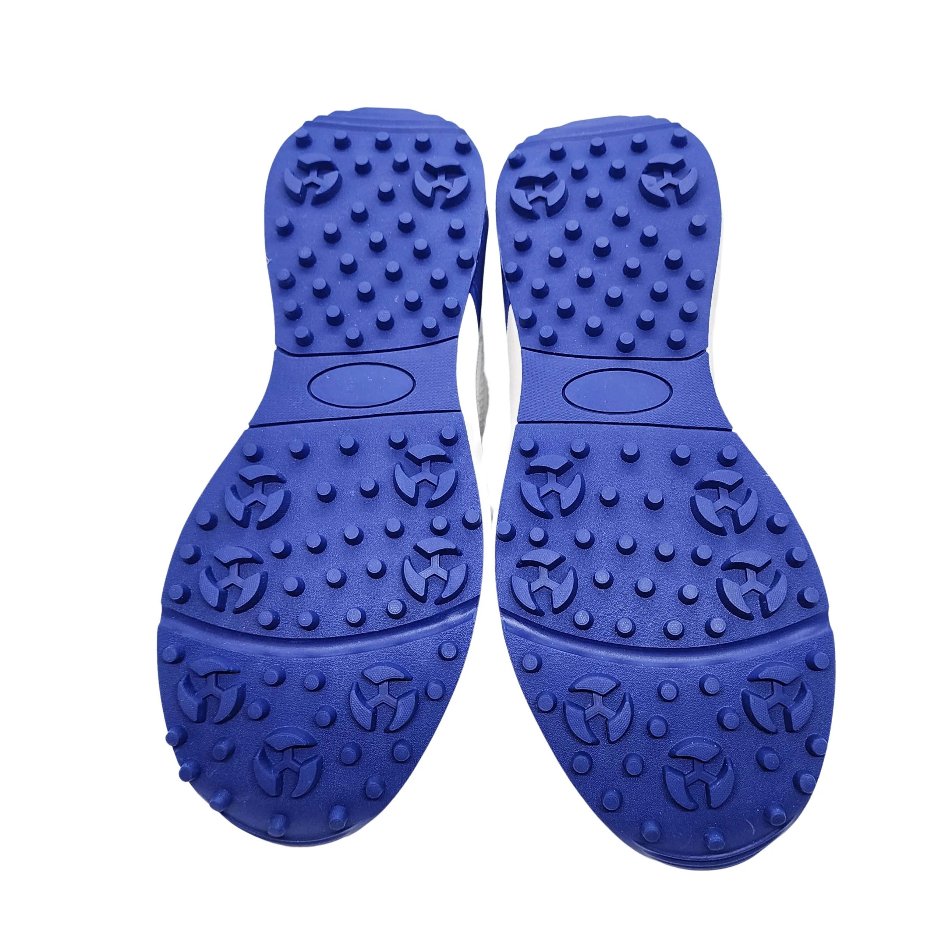 Zee Sports Cricket Shoe Allrounder Rubber Spikes With Additional Gel Non Slip Insoles - Blue