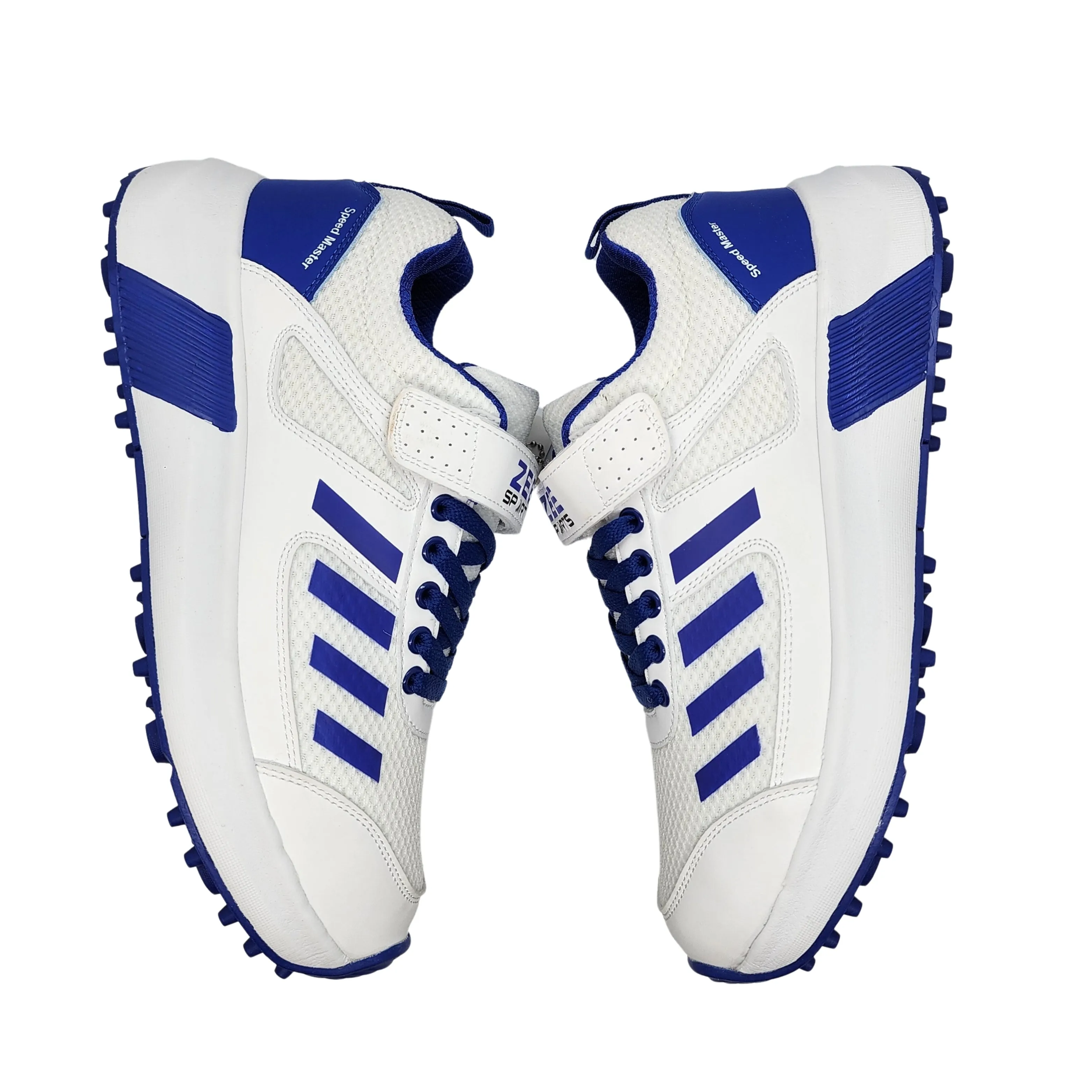 Zee Sports Cricket Shoe Allrounder Rubber Spikes With Additional Gel Non Slip Insoles - Blue
