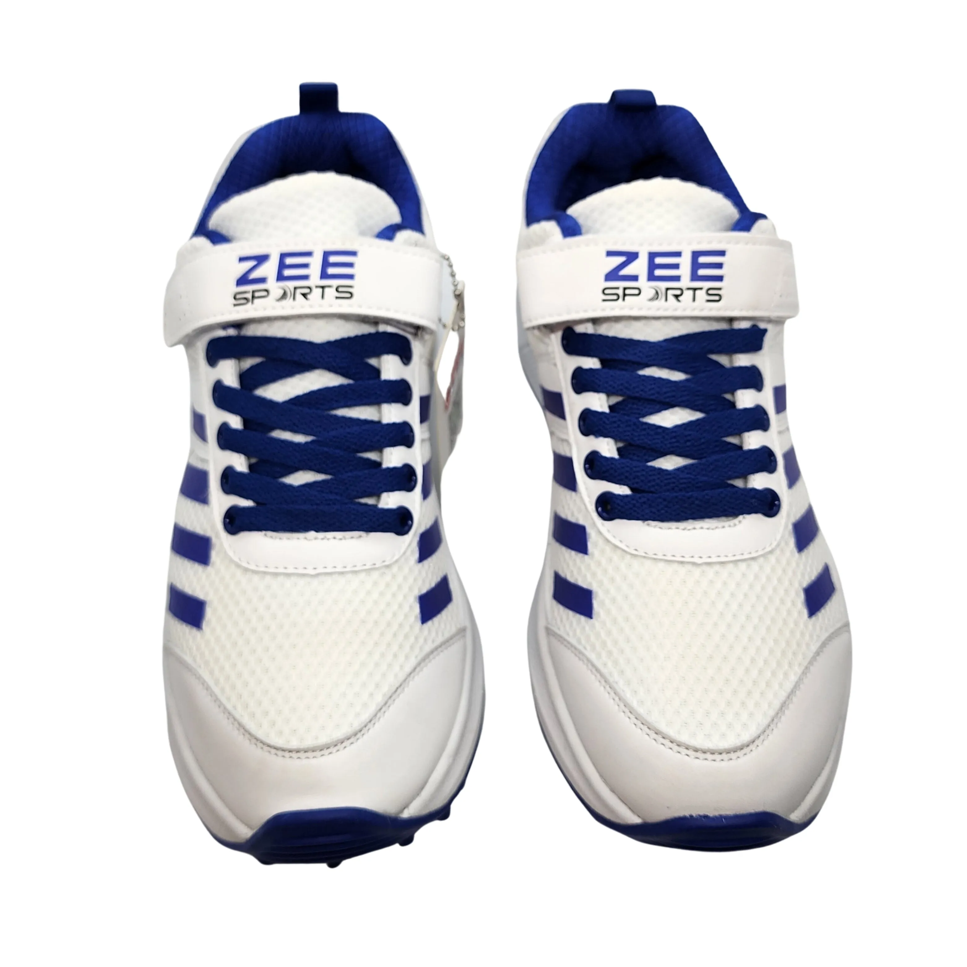Zee Sports Cricket Shoe Allrounder Rubber Spikes With Additional Gel Non Slip Insoles - Blue