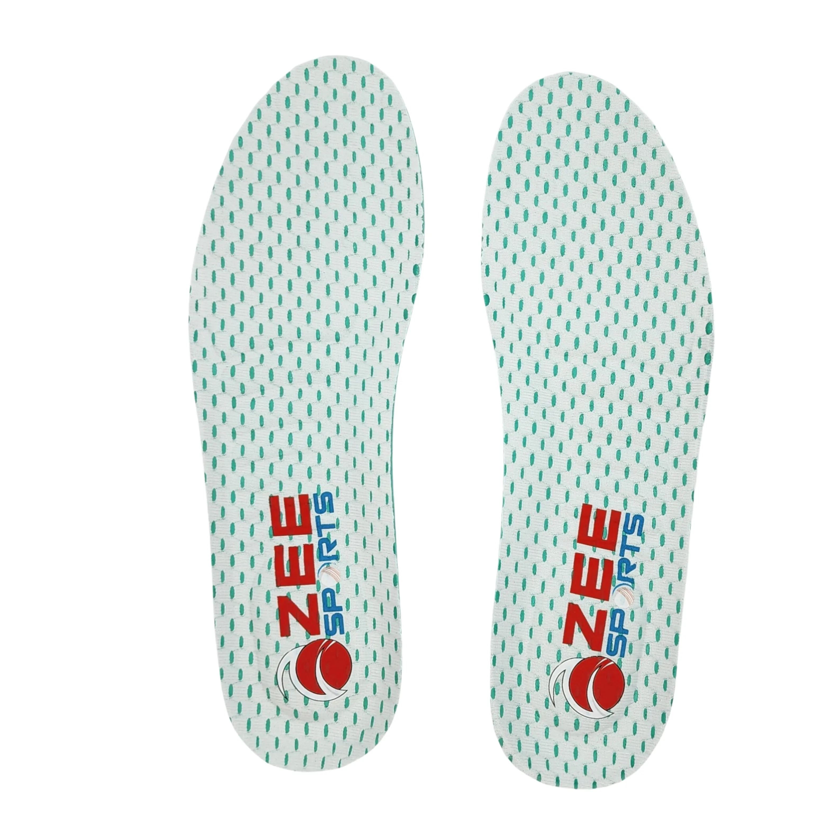 Zee Sports Cricket Shoe Allrounder Rubber Spikes With Additional Gel Non Slip Insoles - Blue
